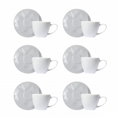 Kit de 06 xícaras café com pires Edros - Imagem 2