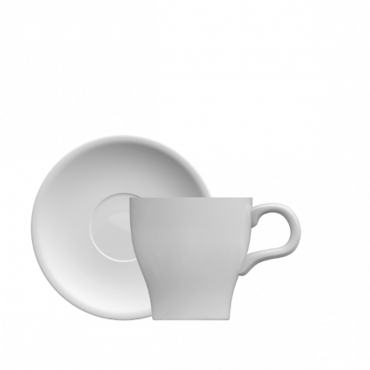 Xícara Cappuccino Tulipa com pires branco 180 ml