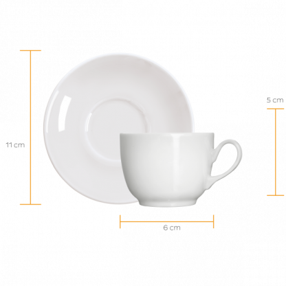 Kit de 06 xícaras café com pires Coup - Imagem 2