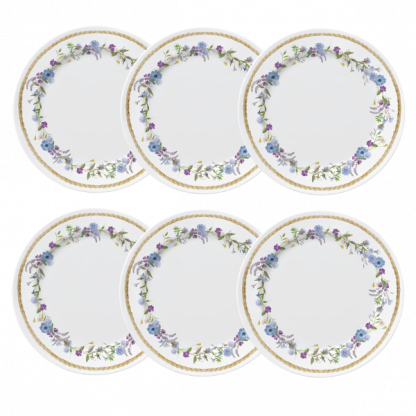 Kit de 06 pratos  sobremesa - Floral Chic - Imagem 3