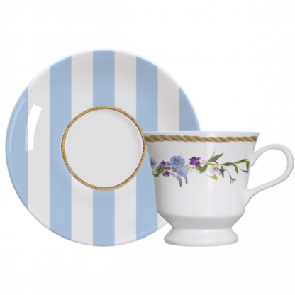 Kit de 06 xícaras chá com pires - Floral Chic