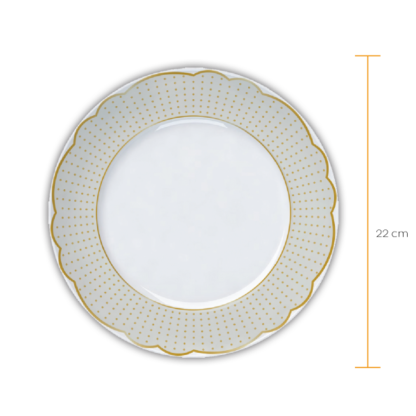 Kit de 06 pratos de sobremesa Off white - Image 3