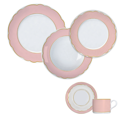 Jogo de jantar 20 peças Royal Rosé