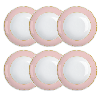 Kit de 06 pratos fundos Royal Rosé - Imagem 4
