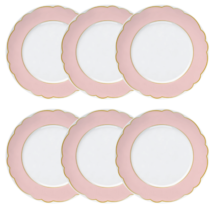 Kit de 06 pratos rasos Royal Rosé - Imagem 4