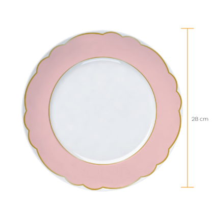 Kit de 06 pratos rasos Royal Rosé - Imagem 2