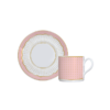 Kit de 06 xícaras café com pires Royal Rosé