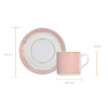 Kit de 06 xícaras café com pires Royal Rosé - Image 2