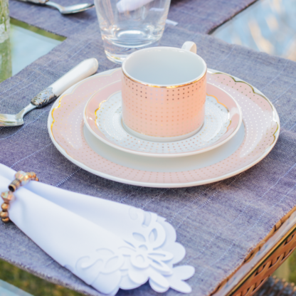 Kit de 06 xícaras chá com pires Royal Rosé - Imagem 3