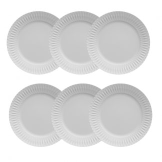 Kit Prato Raso 06 Peças Relevo Diamante Branco
