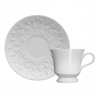 Kit de 6 xícaras de café com 6 pires Tassel