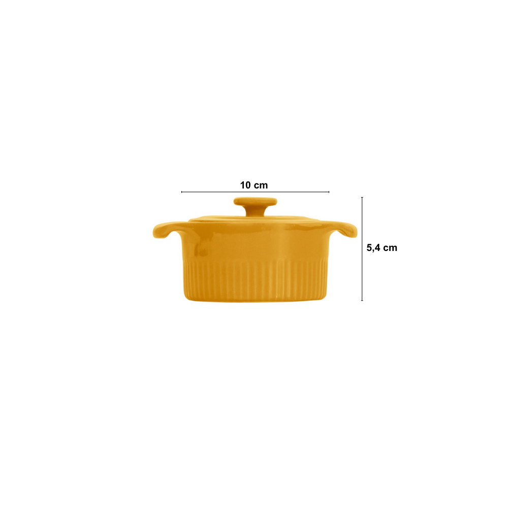 Cocotte Refratária 10 cm Amarela 218 ml - Imagem 3