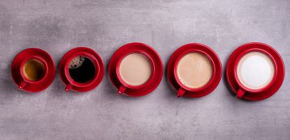 Xícara Cappuccino Tulipa com pires vermelho - Imagem 3