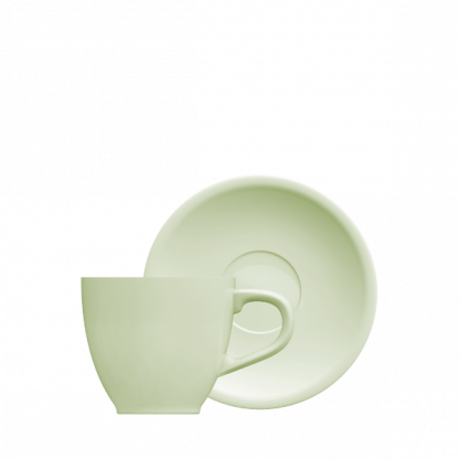 Xícara Expresso Oval com pires - verde