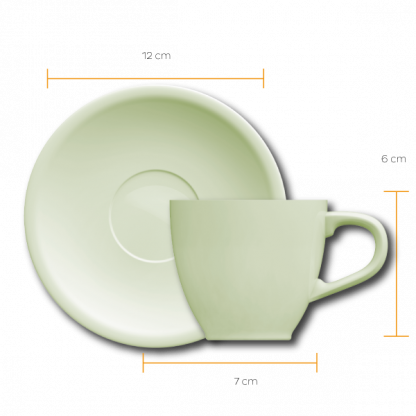 Xícara Expresso Oval com pires - verde - Image 2