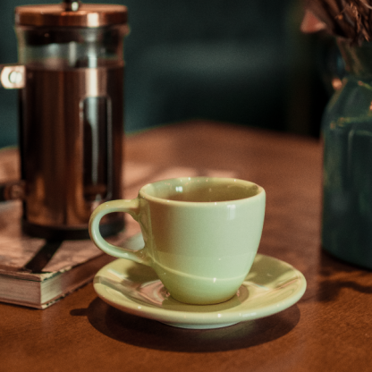 Xícara Expresso Oval com pires - verde - Image 3