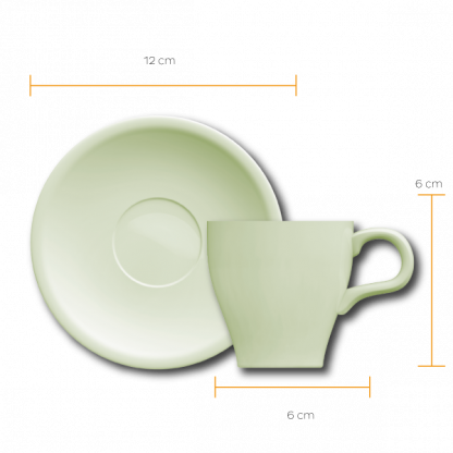 Xícara Expresso Tulipa com pires verde - Imagem 2