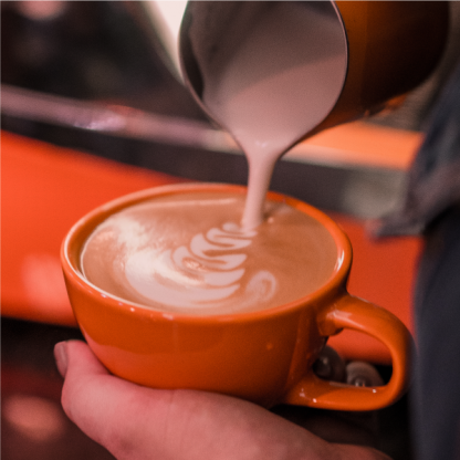 Xícara Cappuccino Oval com pires - 250 ml - laranja - Imagem 4