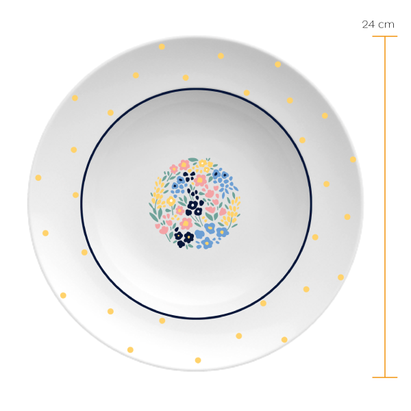 Kit de 6 pratos fundos Cottagecore - Imagem 2