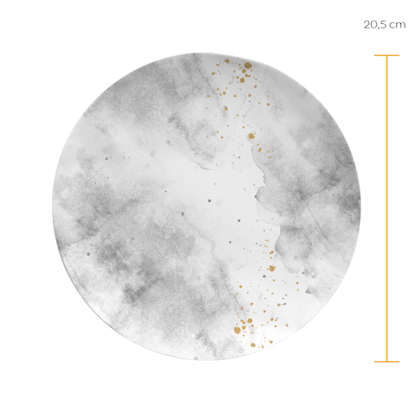 Kit de 6 pratos sobremesa Nuvens - Imagem 2