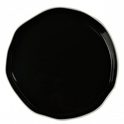 Prato raso Origem branco / preto