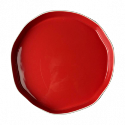 Prato raso Origem branco / vermelho
