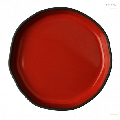 Prato raso Origem preto / vermelho - Imagem 2