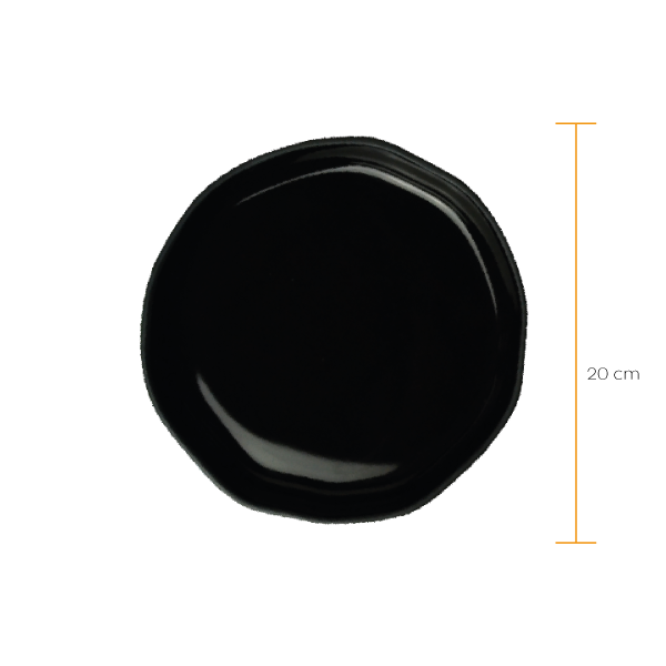 Prato sobremesa Origem preto - Imagem 2
