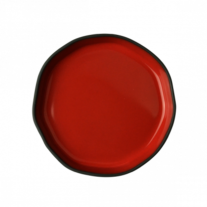 Prato sobremesa Origem preto / vermelho