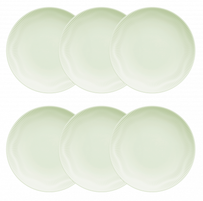 Kit de 6 pratos de sobremesa Shell verde - Imagem 2