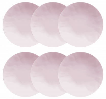 Kit de 6 pratos fundos Orgânico rosa - Imagem 2