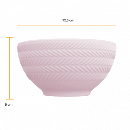 Kit de 6 bowls Chevron rosa - Imagem 3