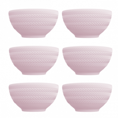 Kit de 6 bowls Chevron rosa - Imagem 2