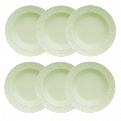 Kit de 06 pratos fundos Chevron verde - Image 2