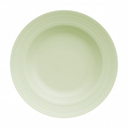 Kit de 06 pratos fundos Chevron verde