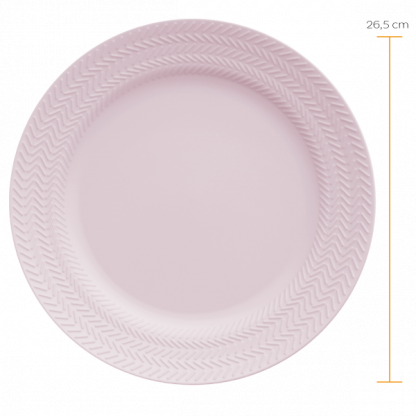 Kit de 06 pratos rasos Chevron rosa - Imagem 2