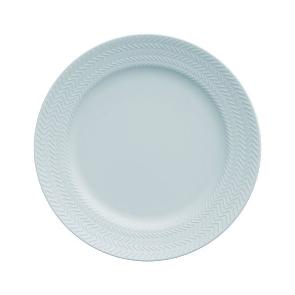 Kit de 06 pratos sobremesa Chevron azul