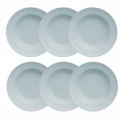 Kit de 6 pratos fundos Cottage azul - Imagem 2