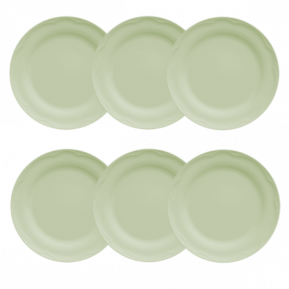 Kit de 6 pratos rasos Cottage verde - Imagem 3