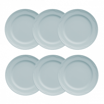 Kit de 6 pratos de sobremesa Cottage azul - Imagem 3