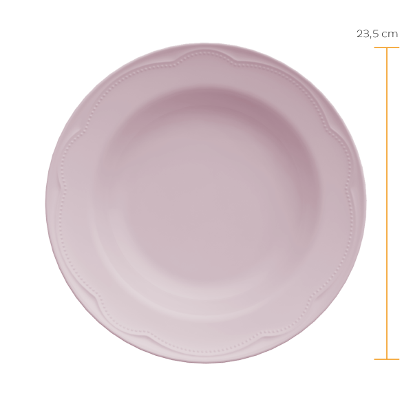 Kit de 6 pratos fundos Cottage rosa - Imagem 3