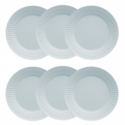 Kit de 6 pratos rasos Diamante azul - Imagem 2