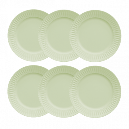 Kit de 6 pratos sobremesa Diamante verde - Imagem 2