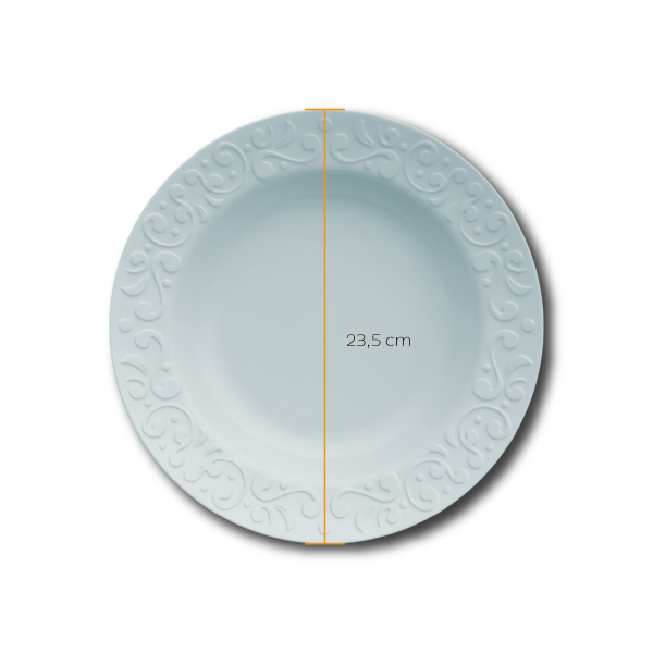 Kit de 6 pratos fundos Tassel azul - Imagem 2