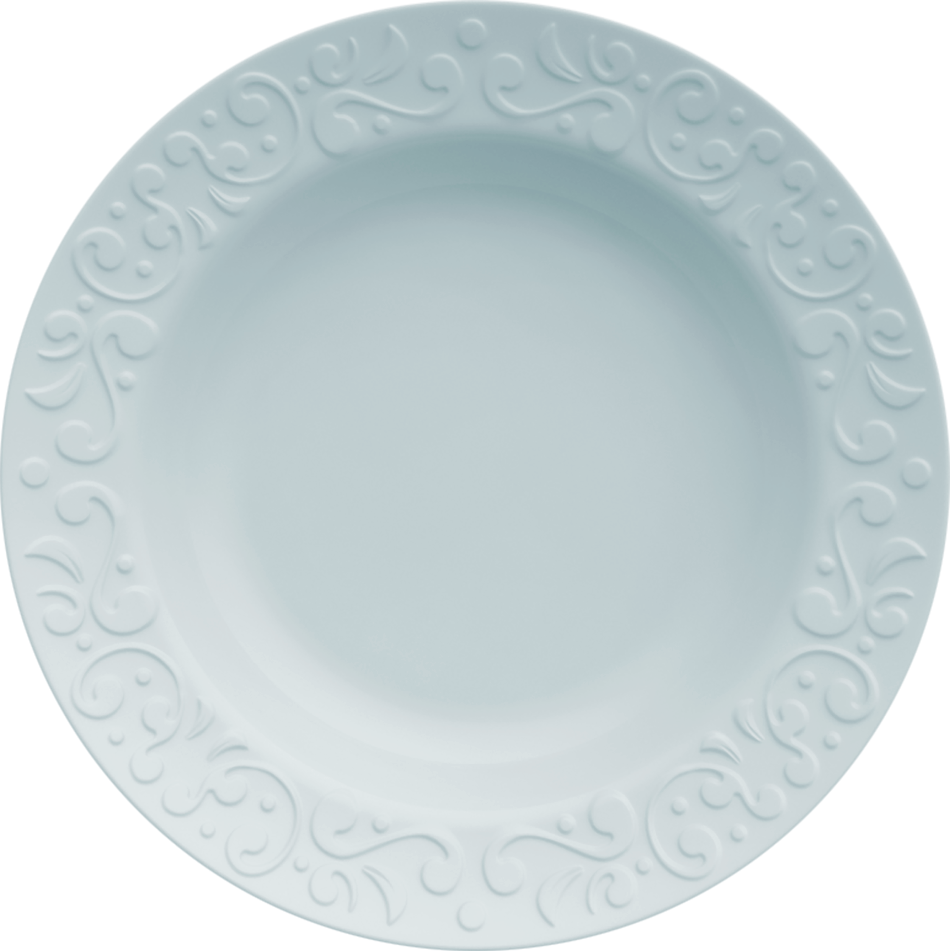 Kit de 6 pratos fundos Tassel azul