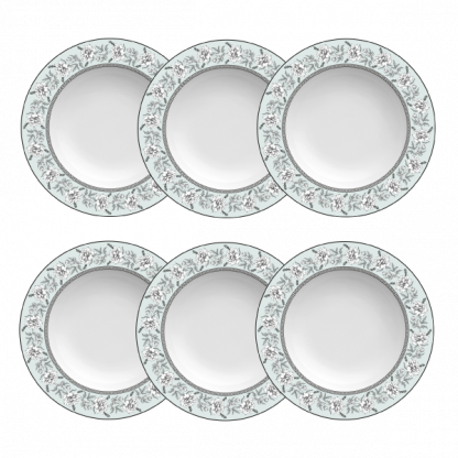 Kit de 06 pratos fundos Blue Peony - Image 2