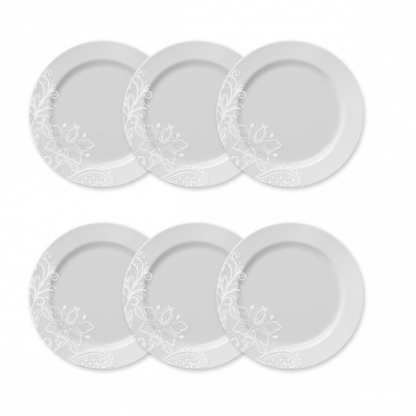 Kit de 06 pratos sobremesa Madri - Imagem 2