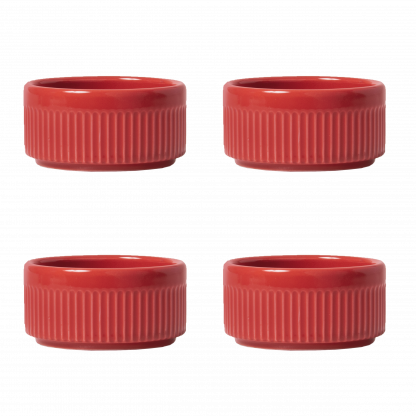 Kit ramekin - 4 peças - vermelho