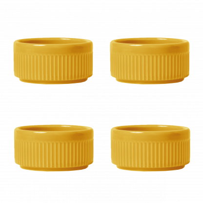 Kit ramekin - 4 peças - amarelo