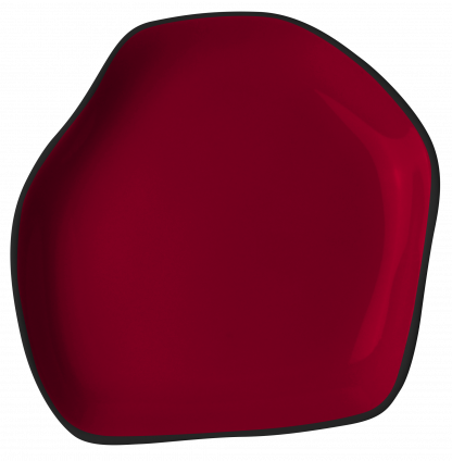 Prato de sobremesa Conceito Preto - vermelho